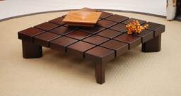 Modern Midcentury Square Wooden Coffee Table/Wooden Low Design Table - thumbnail 1