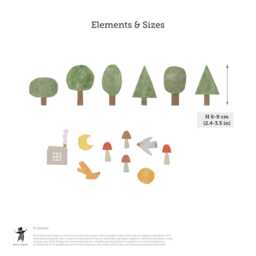Paper Cut Forest Trees Fabric Wall Stickers. Removable & Reusable - thumbnail 3