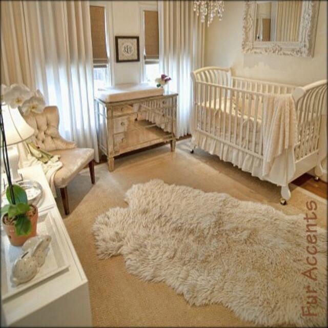 Faux Fur Sheepskin Area Rug - Multi Pelt Design Beige Shaggy Shag Designer Rugs Accents Usa - image 1