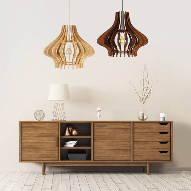 Light Fixture, Original Lamp, Hanging Pendant Light, Mid Century Modern Home Decor, Rustic Ceiling Lamp Figure - image 1