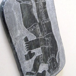 "Authentic Native Art Carved Stone ""Warrior" - thumbnail 3