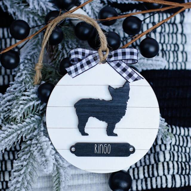 Farmhouse Christmas Ornament Yorkshire Terrier - Gift For Dog Owner Modern Decor Yorkie - image 1