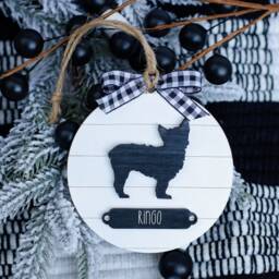 Farmhouse Christmas Ornament Yorkshire Terrier - Gift For Dog Owner Modern Decor Yorkie - thumbnail 1