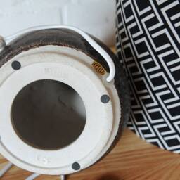 Table Lamp Vintage Retro Ceramic Lamp Base By Axella With New Handmade Lampshade Cool Graphic Print - thumbnail 4