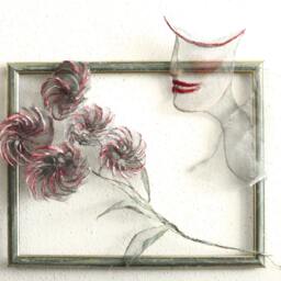 Woman With Flowers/Just For You Framed Metal /3D Wall Art Ooak - thumbnail 2
