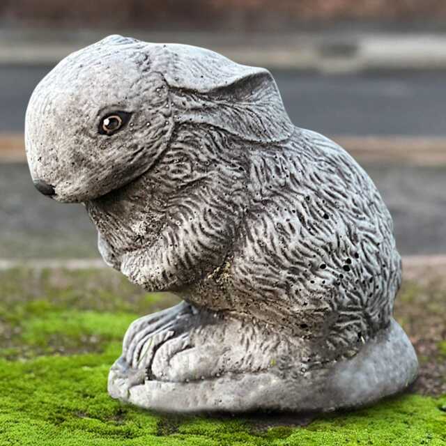 Outdoor Concrete Rabbit Sculpture Cement Garden Statue Handmade Animal Figurine Memorial Ornament Farmhouse Decor Rabbit Art - image 1