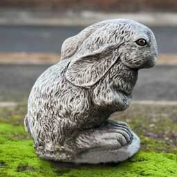 Outdoor Concrete Rabbit Sculpture Cement Garden Statue Handmade Animal Figurine Memorial Ornament Farmhouse Decor Rabbit Art - thumbnail 3