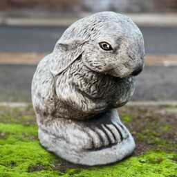Outdoor Concrete Rabbit Sculpture Cement Garden Statue Handmade Animal Figurine Memorial Ornament Farmhouse Decor Rabbit Art - thumbnail 2