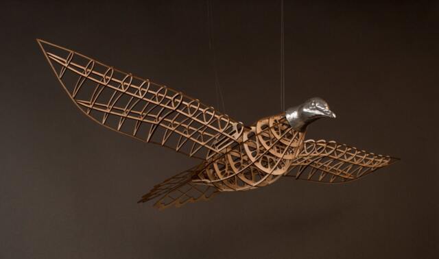Passenger Pigeon Sculpture - Wood Cast Aluminum Model Airplane Style - image 1