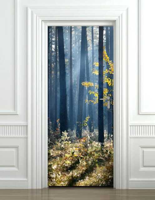 Forest Wall Decal, Door Sticker, Wallpaper, Mural, Nature Decor Bedroom Living Room Home Decor, Covering - image 1