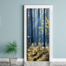 Forest Wall Decal, Door Sticker, Wallpaper, Mural, Nature Decor Bedroom Living Room Home Decor, Covering - thumbnail 2