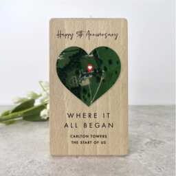 Personalised Heart Map Tea Light Holder - Valentine's Day, Engagement Gift - thumbnail 3