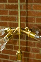 5 Light Brass Chandelier - thumbnail 3