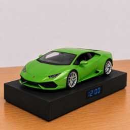 Lamborghini Huracan Lp610-4 Car Alarm Clock - Realistic Engine Sound, Handmade, Enthusiast Gift - thumbnail 2