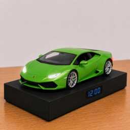 Lamborghini Huracan Alarm Clock - Realistic Engine Sound, Working Headlights, Handmade, Car Enthusiast Gift