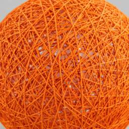 Orange Hemp Rope Pendant Light Spherical Global Lighting - thumbnail 3