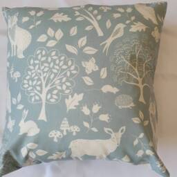 Woodland Grey Cotton Cushion Cover/Pillow 50cm X - thumbnail 2