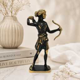 Artemis Greek Goddess Statue, Handmade Bronze Sculpture, Moon Decor, Mythology Gift, Classical Art - thumbnail 4