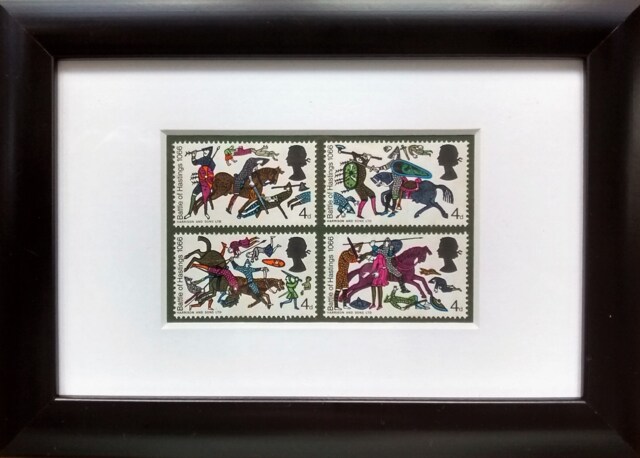 Battle Of Hastings Framed Mint Stamps From 1966 60Th Birthday - image 1