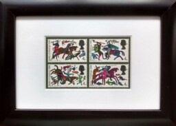 Battle Of Hastings Framed Mint Stamps From 1966 60Th Birthday - thumbnail 1