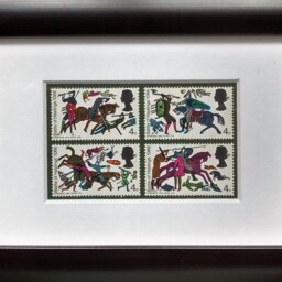 Battle Of Hastings Framed Mint Stamps From 1966 60Th Birthday - thumbnail 2