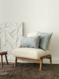 Baby Blue Teddy Boucle Throw Pillow Cover, Soft & Comfy Lumbar Case, Hidden Zipper, Boho Home Decor, All Custom Sizes, Bedroom Decor - thumbnail 1