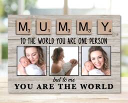 Mothers Day Gift From Daughter, Son, Wood Signs Day, Mum Kids, Custom Photo Frame Bespoke Mummy
