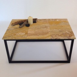 Travertine Stone Coffee Table, End Rustic Decor Marble, Bespoke, Urban, Knoechel, Handmade, Decorative, Rectangular - thumbnail 4