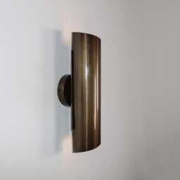 Blackened Brass Wall Sconce, Lighing, Roll Lighting Lamp Vanity Light Fixture, Sconce - thumbnail 2