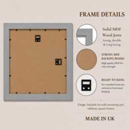 Silver Photo Picture Frames With Mounts -Poster Frame Modern Wall Art Display Home Decor Mdf Wood Effect Various Sizes Horizontal/Vertical - thumbnail 3
