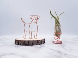 Wire Jack Russell Terrier Sculpture, Custom Dog Lover Gift - thumbnail 1