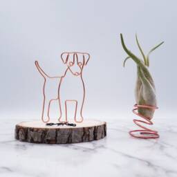 Wire Jack Russell Terrier Sculpture, Custom Dog Lover Gift - thumbnail 2