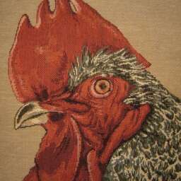 Rooster Cockerel Head Tapestry Cushion Pillow Sham - thumbnail 2
