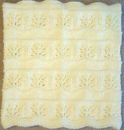 New Handmade Cream Knit Crochet Baby Afghan Blanket Throw Newborn Infant Soft Floral