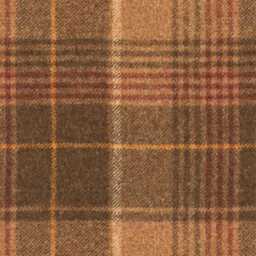 Abraham Moon, Huntingtower Cocoa, 100% Wool Plaid, Checked Tartan Cushion Cover - thumbnail 2