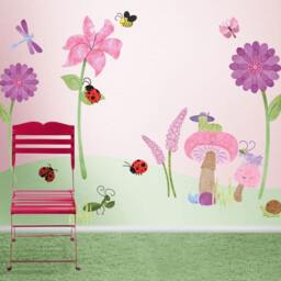 Personalize Ladybug Name Banner Wall Decal For Girls Room - Stk1045 - thumbnail 2