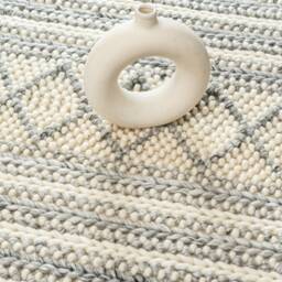 Hand Woven , Handmade Carpet Modern Style New Zealand & Blended Wool Indoor Rug. Entryway Or Runner - Therugbasket - thumbnail 3