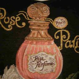 Rose Paris Perfume Metallic Tapestry Cushion Cover Sham - thumbnail 2