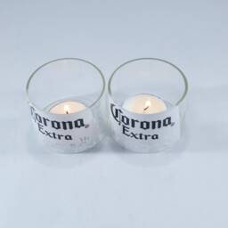 Tea Light Set~With Up-Cycled Corona Beer Bottle