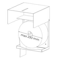 Black Jumbo Toilet Paper Dispenser, Modern Stainless Steel Roll Holder, Lamaro - thumbnail 4