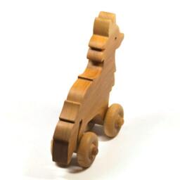 Personalized Wooden Fox Toy Car - Solid Cherry Wood - thumbnail 4