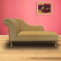 Yellow Mustard Large Chaise Longue - Traditional Indoor Lounger Handmade in Britain - thumbnail 3