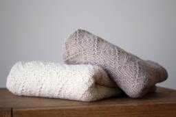 Alpaca Baby Blanket, Knit Wool Wrap, Knitted Natural White, Light Beige, Gray Throw, Girl, Boy, Newborn Gift