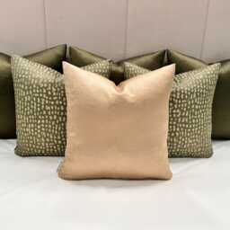 A Set Of 6 Everest Green Cushion For Bed, Choose The Size Sage Green & Gold Pillows Covers Sofa & Chairs - The Couture Cushion - thumbnail 2