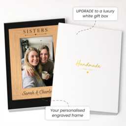 Personalised Sisters Gift - Custom Engraved Wooden Photo Frame - thumbnail 2