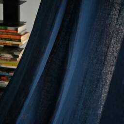 40 Colors A Pair Of 100% Linen Navy Curtains , Living Room Curtains, Bedroom Custom Made Wide Panels - thumbnail 3