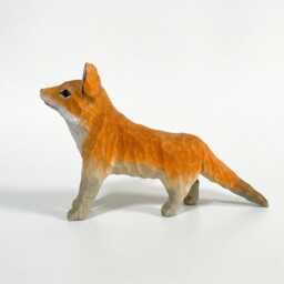 Whimsical Hand-Carved Wooden Red Fox Figurine, Rustic Forest Animal Sculpture, Woodland Nursery Decor, Wood Gift For Nature Lovers - thumbnail 3