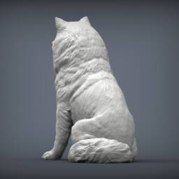 3D Printed Alaskan Malamute Statue Home Decor, Dog Memorial Gift - thumbnail 3
