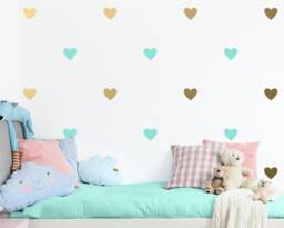Heart Wall Decals - Nursery Decals, Kids Room Bedroom Decor, Stickers, Art - thumbnail 1