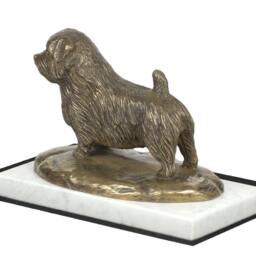 Norfolk Terrier, Dog White Marble Base Statue, Limited Edition, Artdog. Made Of Cold Cast Bronze. Perfect Gift. Limited Edition - thumbnail 3